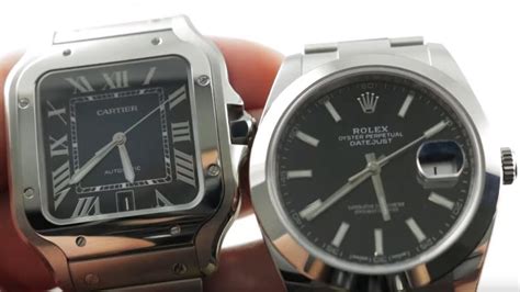 rolex datejust vs cartier santos|Cartier Santos vs Rolex Datejust.